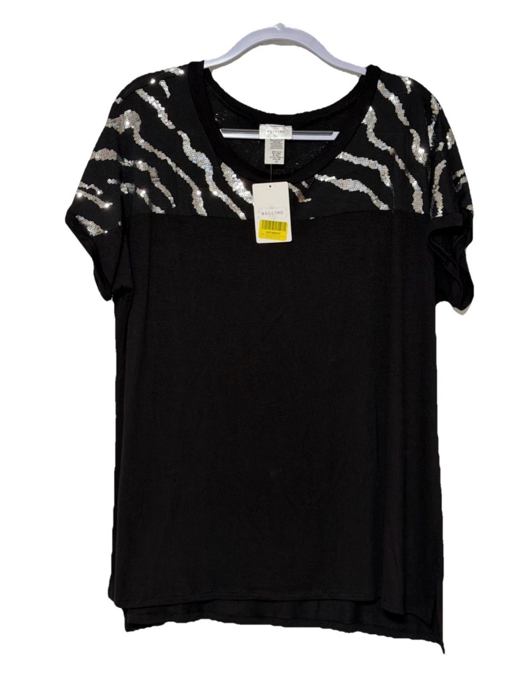 Bellino Silver Sequined Top NWT